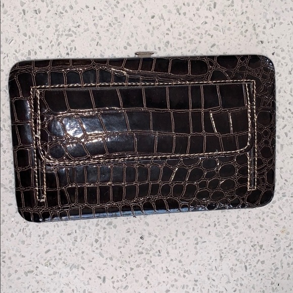 NWOT Black and silver clutch wallet - Picture 1 of 6